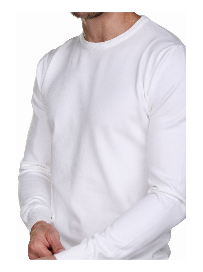 Pull col rond - Kenzarro Blanc - Kiabi