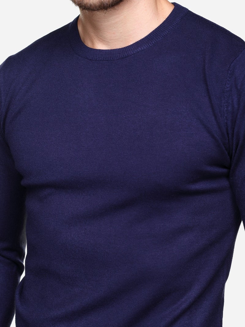 Pull col rond - Kenzarro Bleu - Kiabi