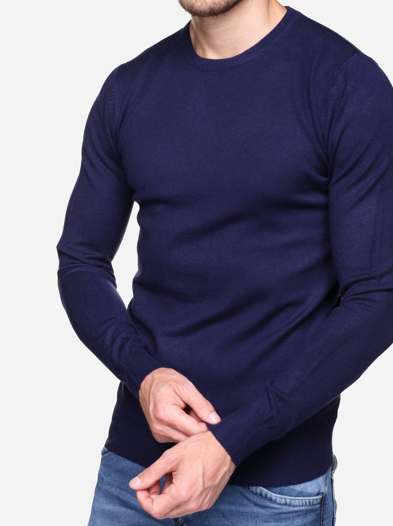 Pull col rond - Kenzarro Bleu - Kiabi