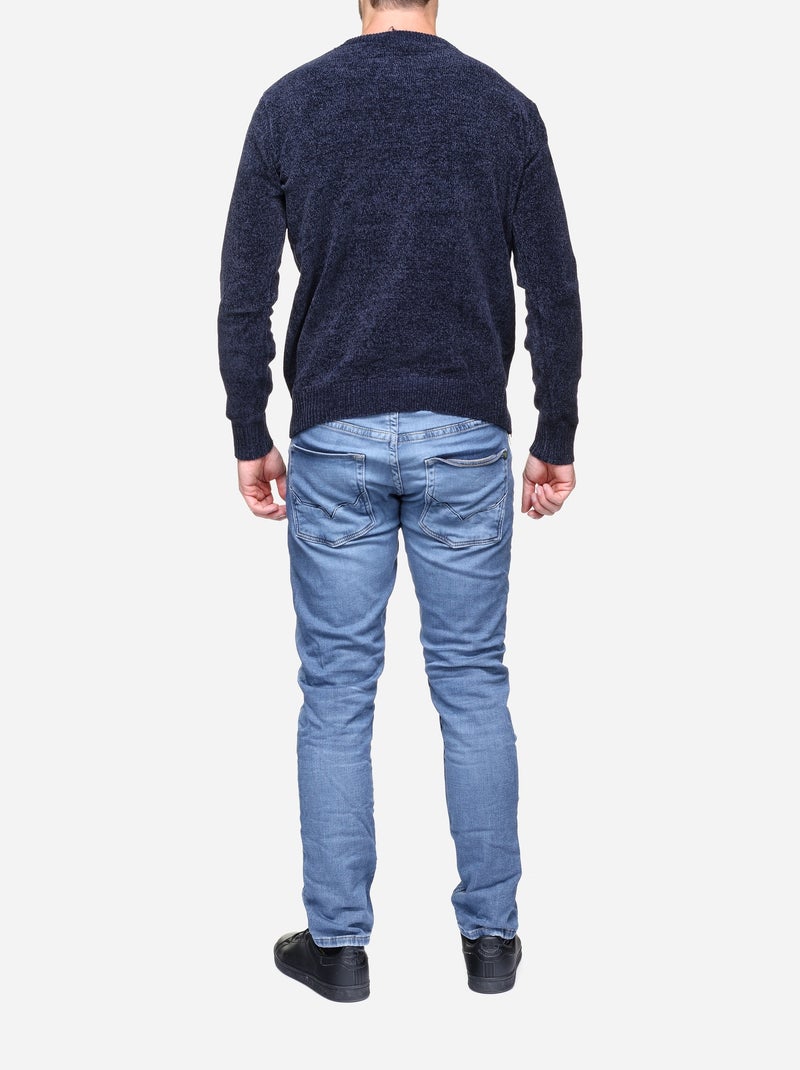 Pull col rond - Kenzarro Bleu - Kiabi