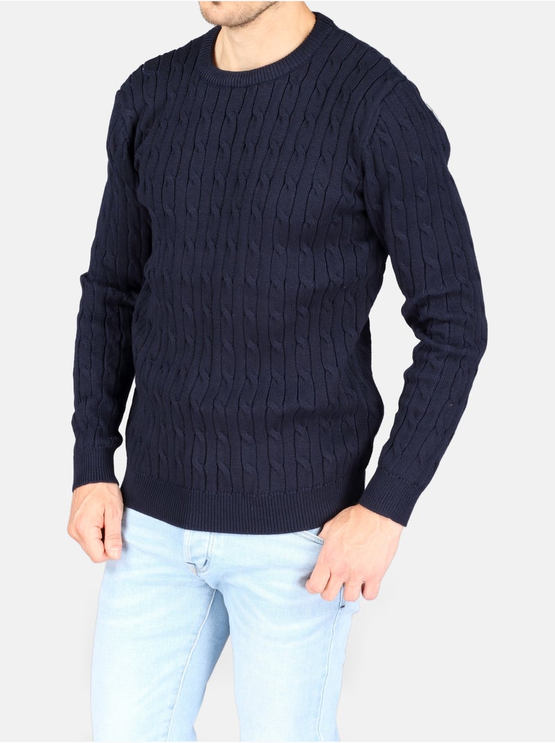 Pull col rond - Kenzarro Bleu - Kiabi