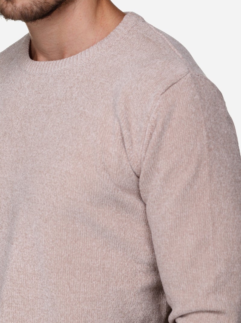 Pull col rond - Kenzarro Crème - Kiabi