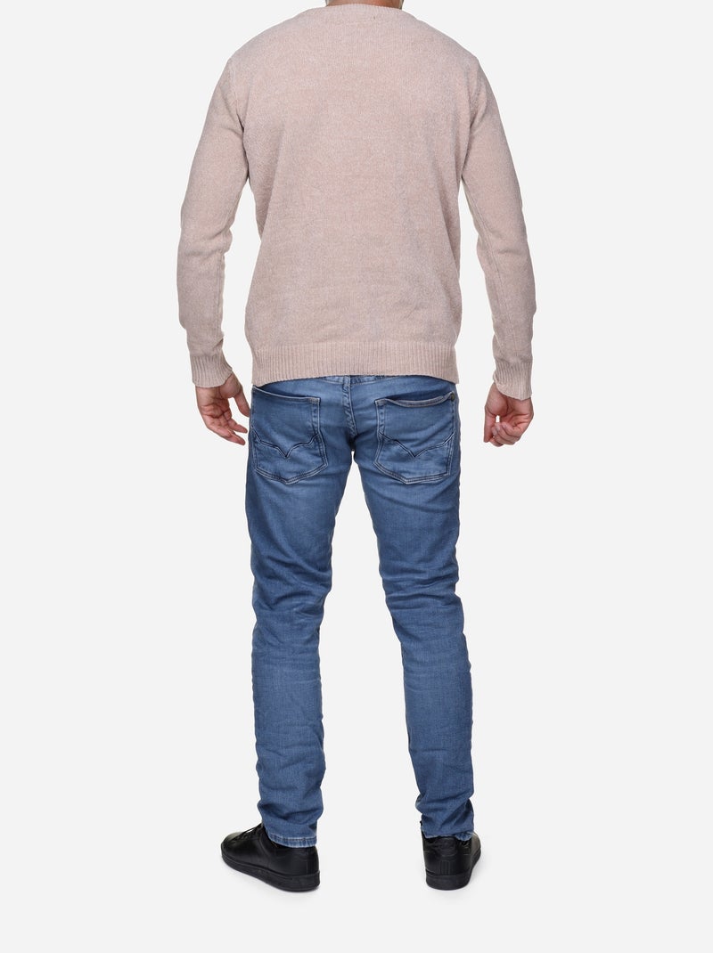 Pull col rond - Kenzarro Crème - Kiabi