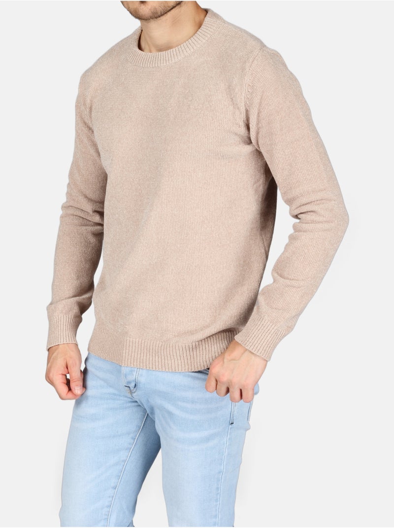 Pull col rond - Kenzarro Crème - Kiabi