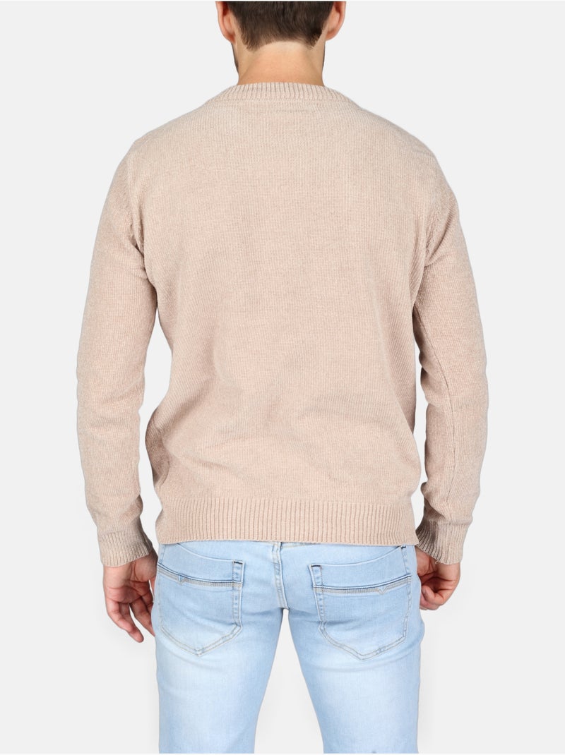 Pull col rond - Kenzarro Crème - Kiabi