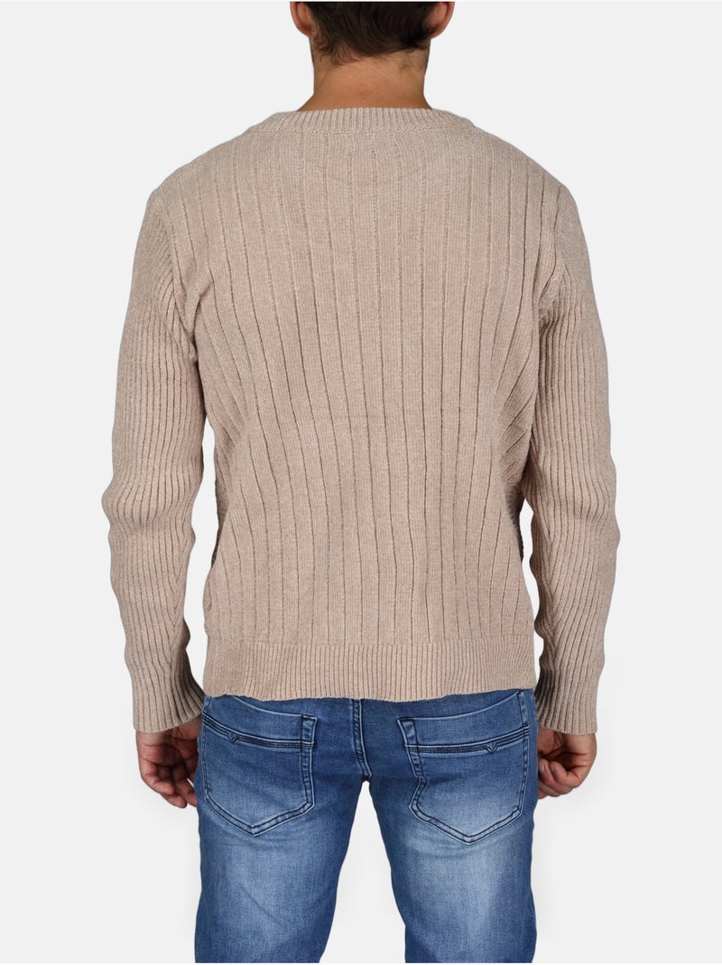 Pull col rond - Kenzarro Crème - Kiabi