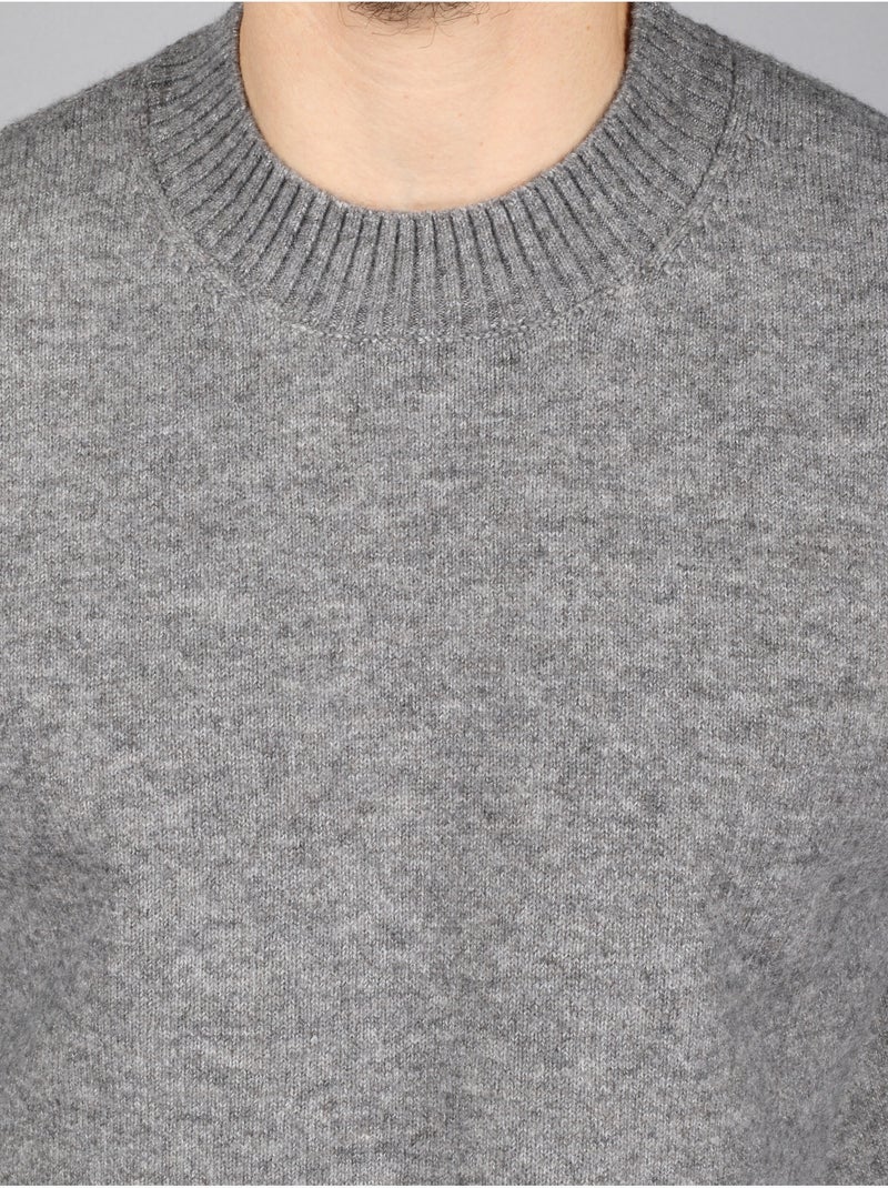 Pull col rond - Kenzarro Gris clair - Kiabi