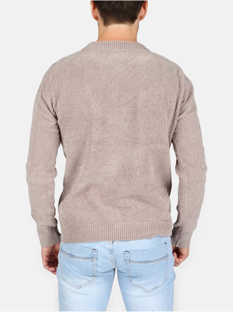 Pull col rond - Kenzarro Gris clair - Kiabi