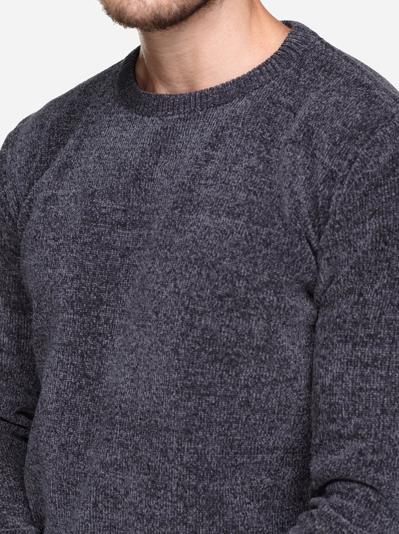 Pull col rond - Kenzarro Gris foncé - Kiabi