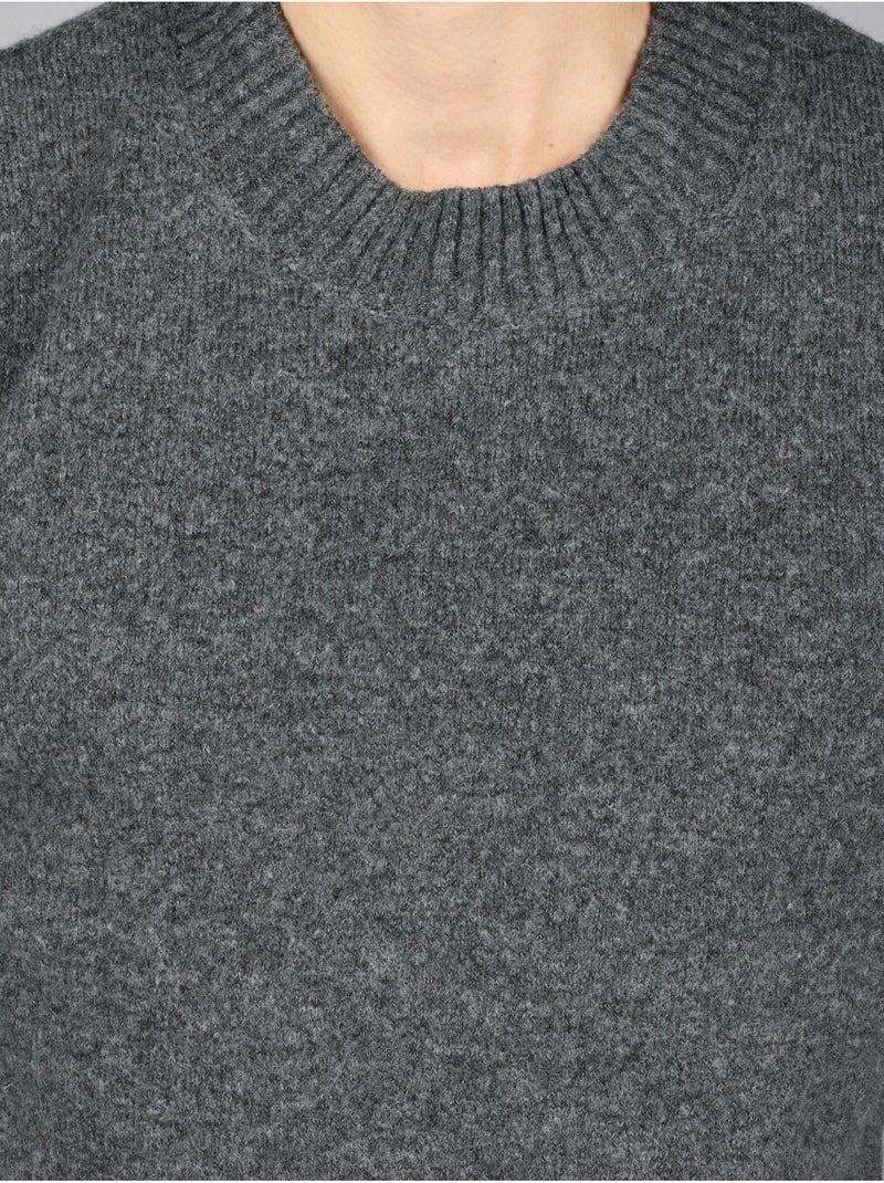 Pull col rond - Kenzarro Gris foncé - Kiabi