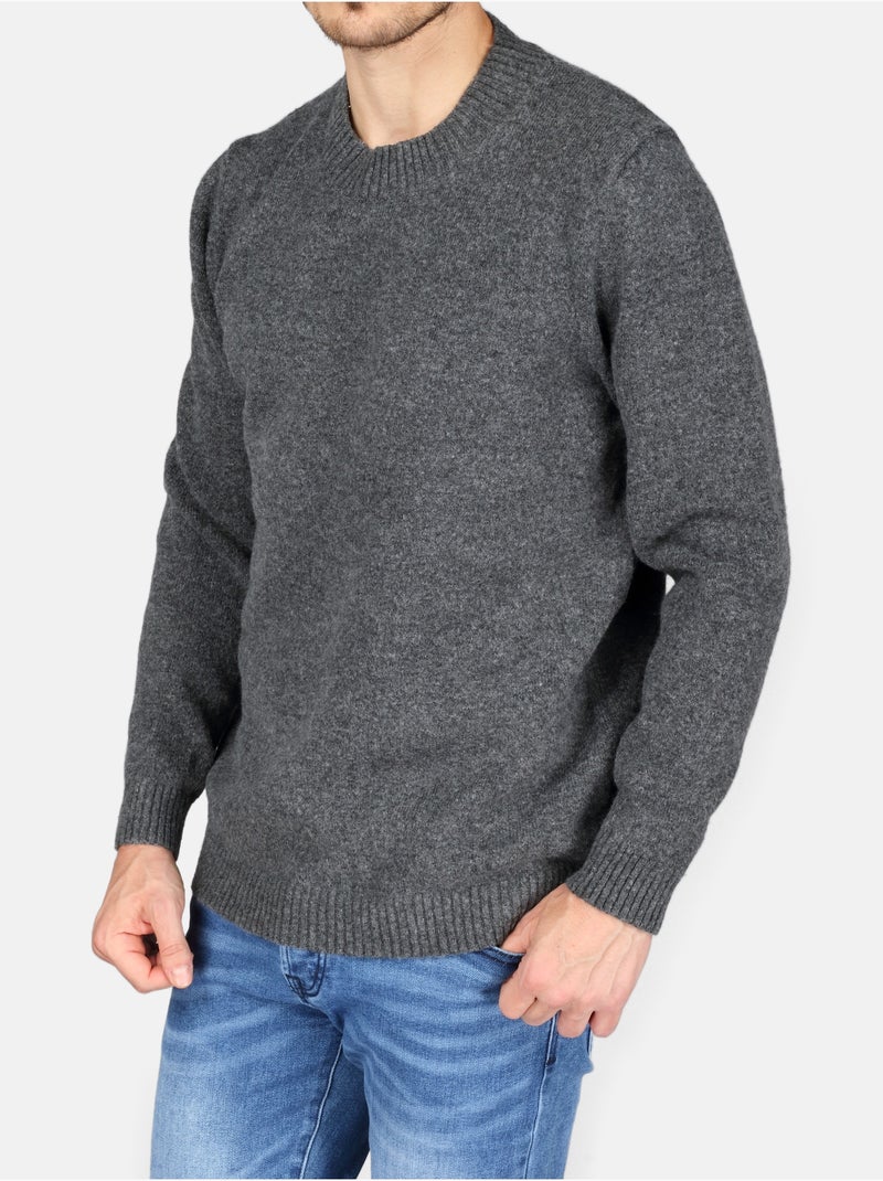 Pull col rond - Kenzarro Gris foncé - Kiabi