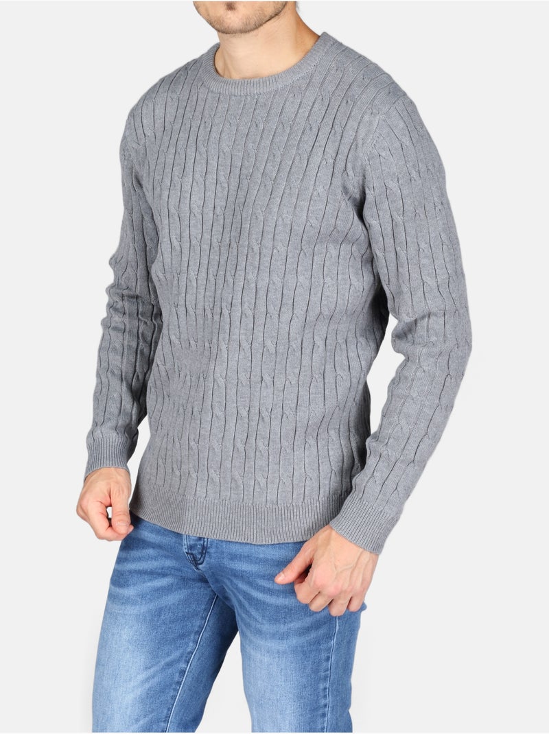 Pull col rond - Kenzarro Gris - Kiabi