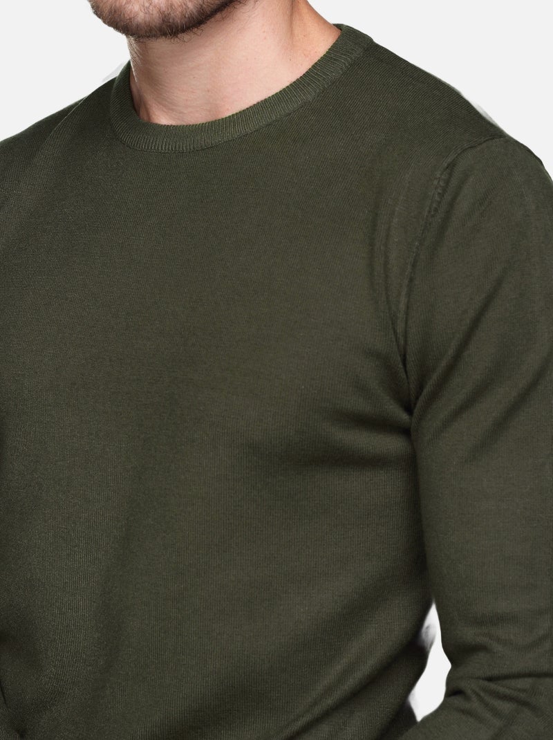 Pull col rond - Kenzarro Kaki - Kiabi