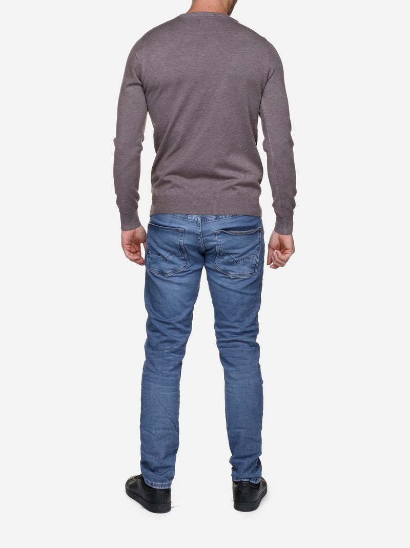 Pull col rond - Kenzarro Marron - Kiabi
