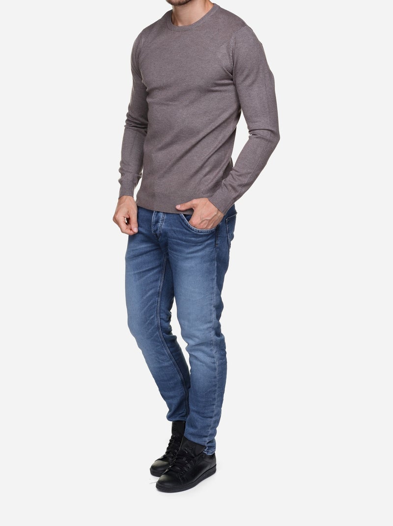 Pull col rond - Kenzarro Marron - Kiabi