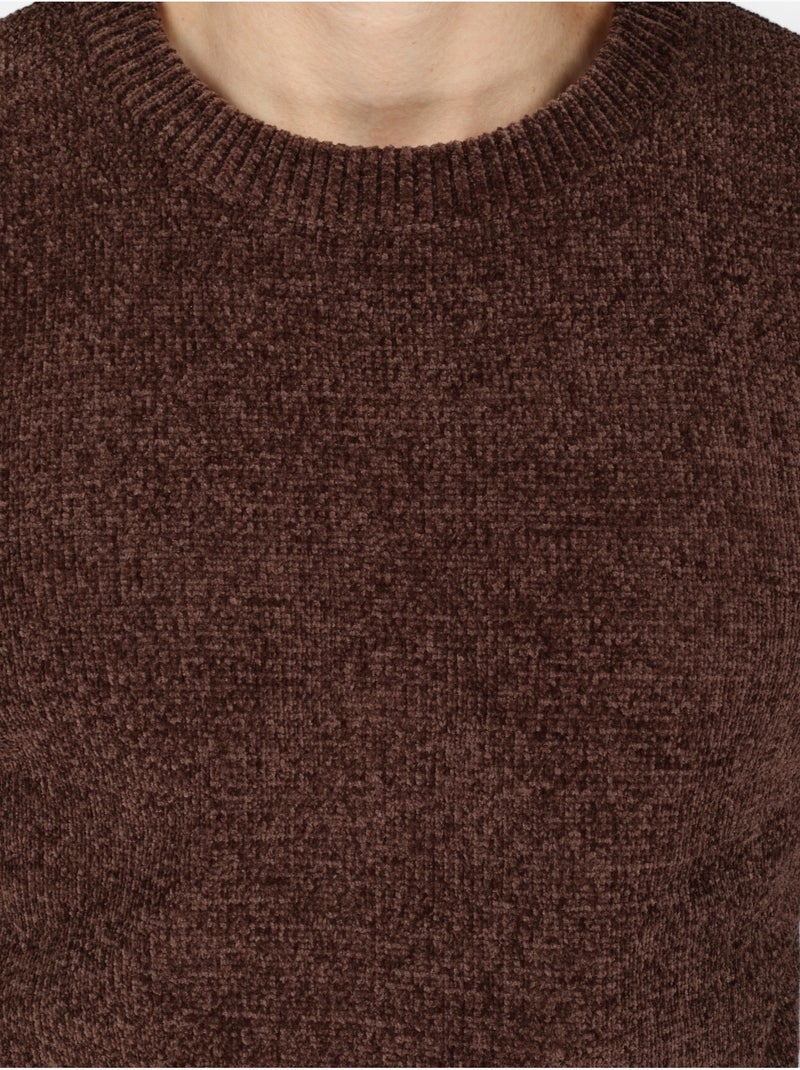 Pull col rond - Kenzarro Marron - Kiabi