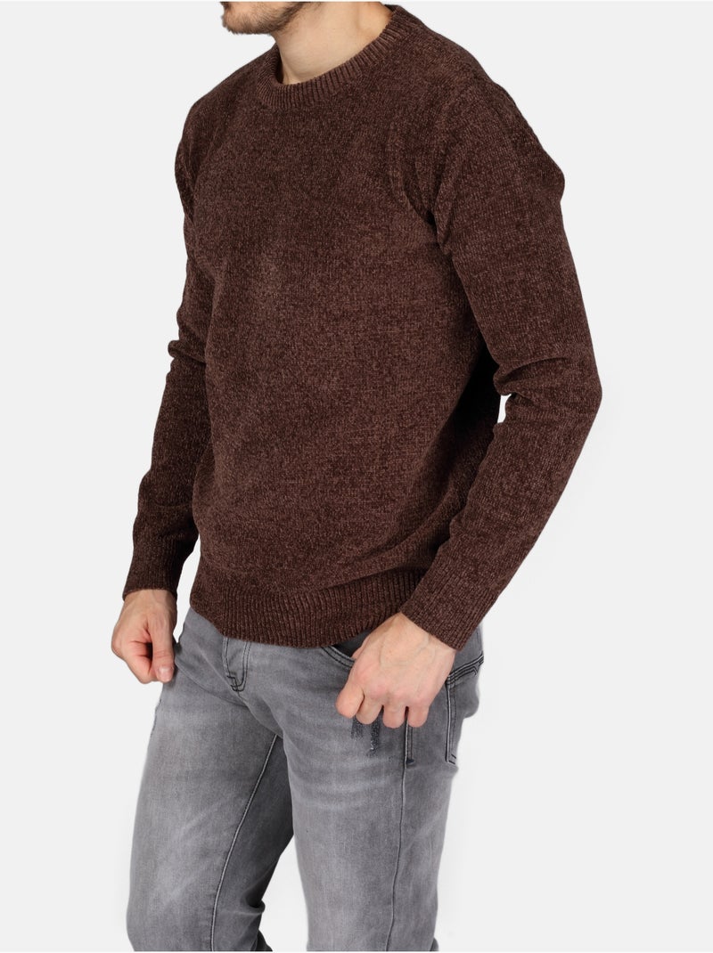 Pull col rond - Kenzarro Marron - Kiabi