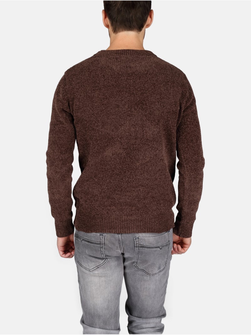 Pull col rond - Kenzarro Marron - Kiabi