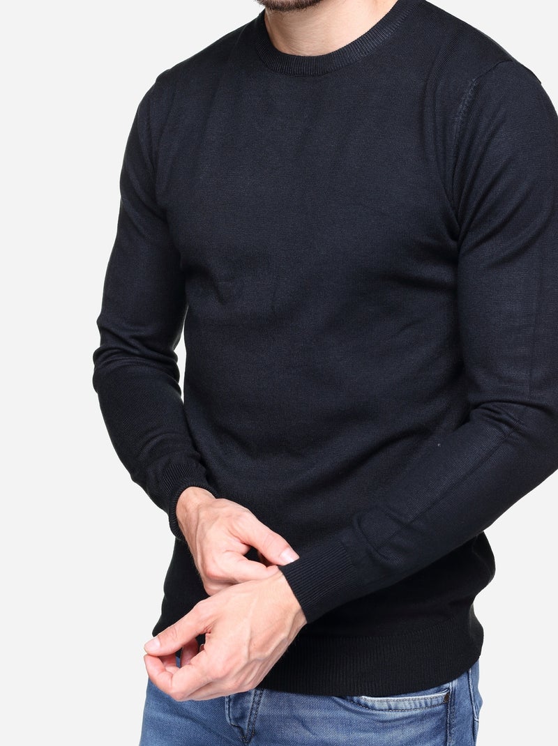 Pull col rond - Kenzarro Noir - Kiabi