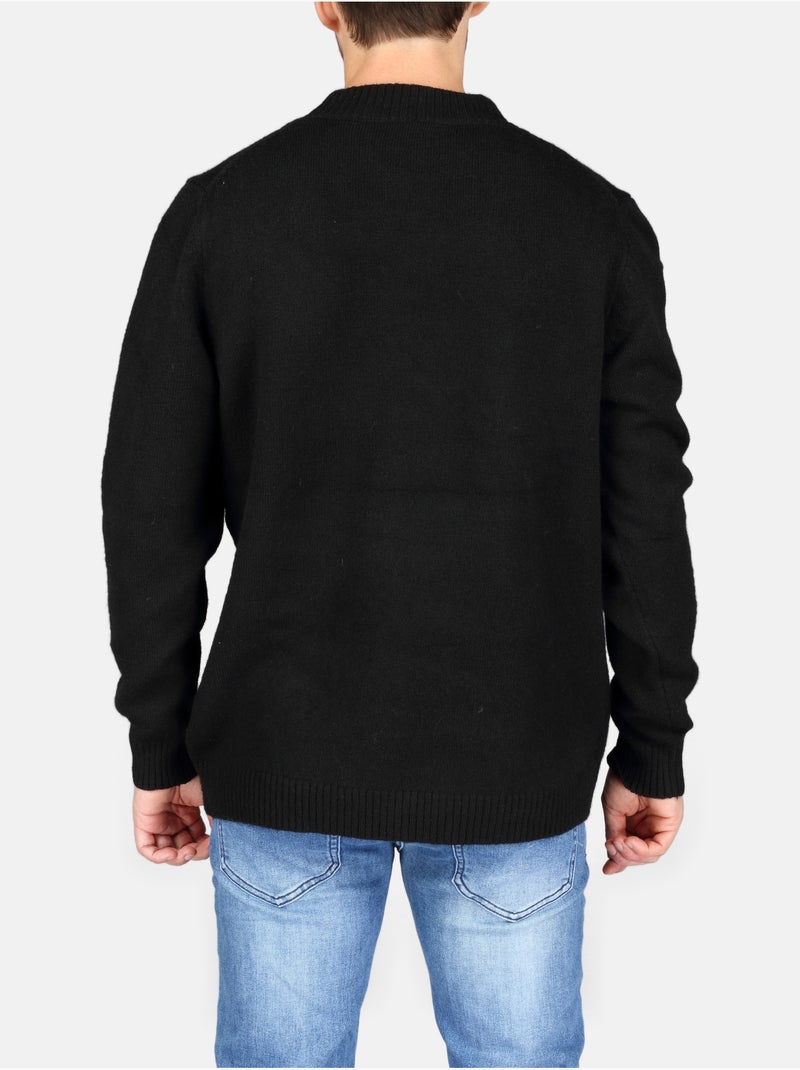 Pull col rond - Kenzarro Noir - Kiabi