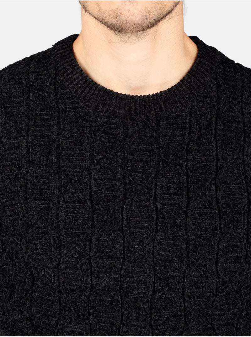 Pull col rond - Kenzarro Noir - Kiabi