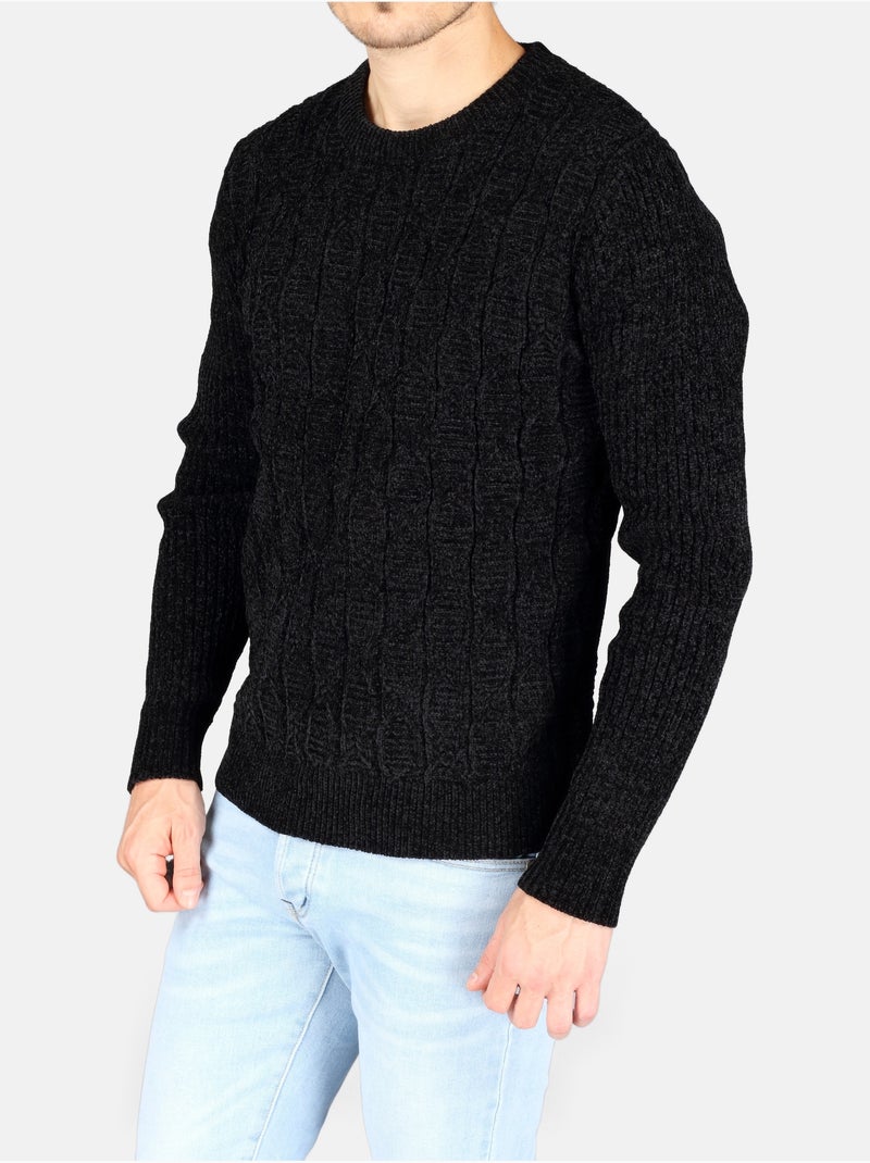 Pull col rond - Kenzarro Noir - Kiabi