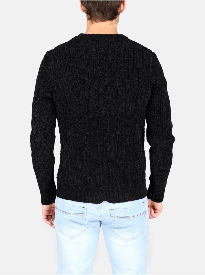 Pull col rond - Kenzarro Noir - Kiabi