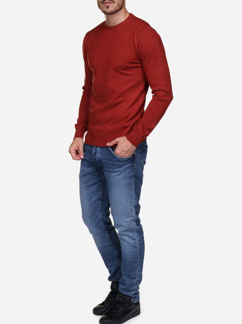 Pull col rond - Kenzarro Rouge - Kiabi