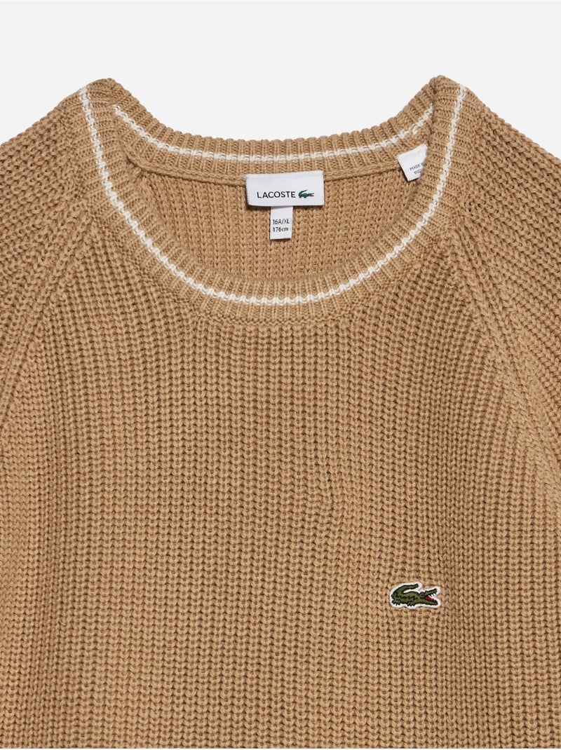 Pull col rond - lacoste Camel - Kiabi
