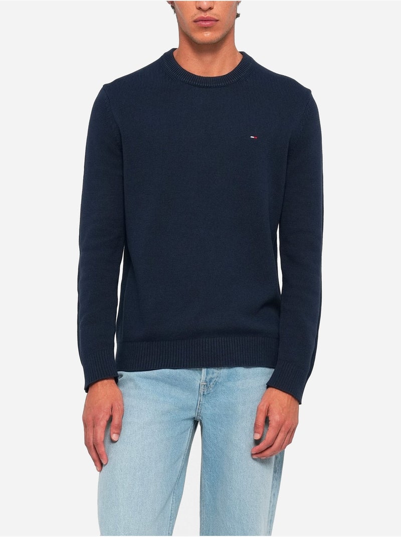 Pull col rond - tommy jeans Bleu foncé - Kiabi