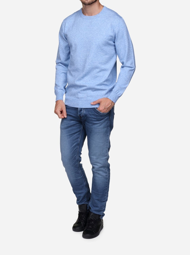 Pull col rond - Yves Enzo Bleu - Kiabi