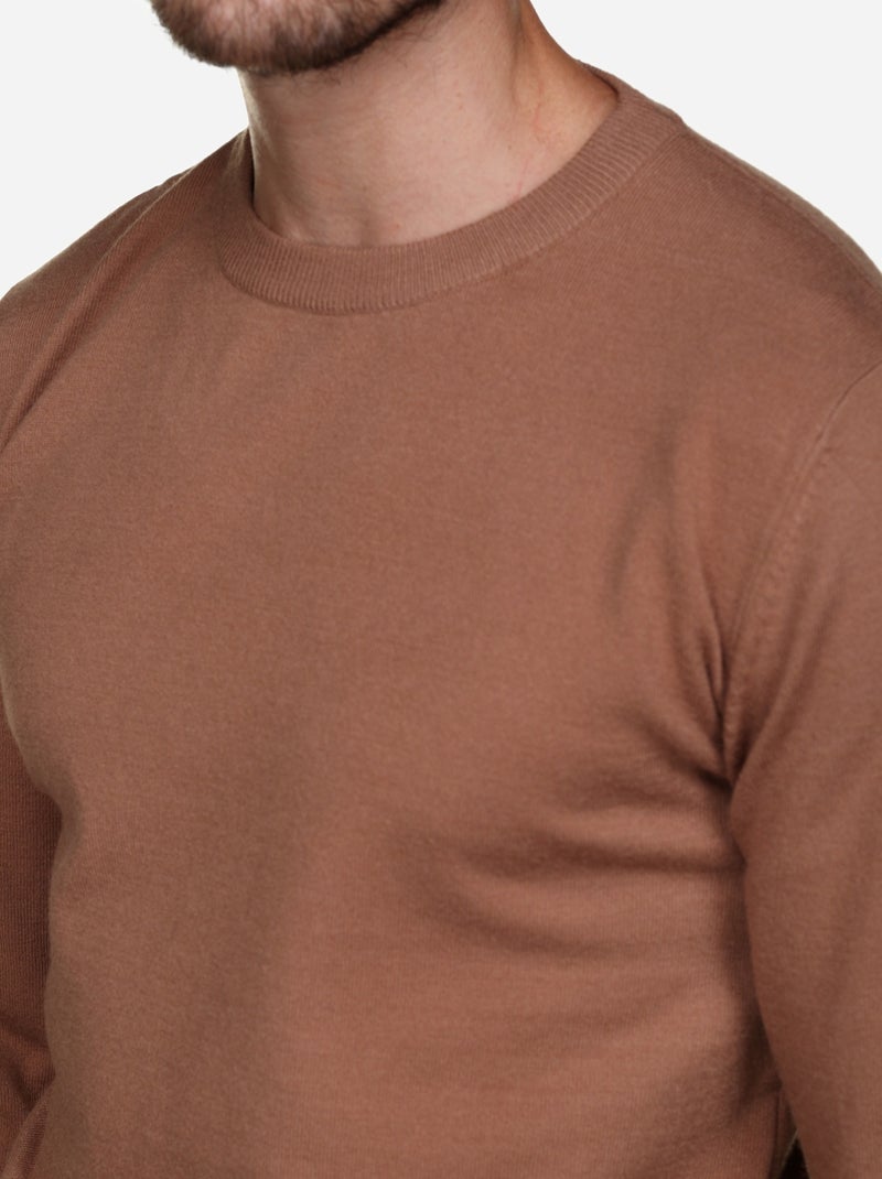 Pull col rond - Yves Enzo Camel - Kiabi