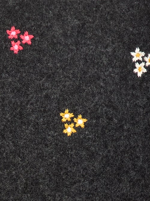 Pull col rond à motif tricoté - Kiabi