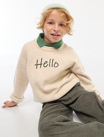 Pull col rond animé