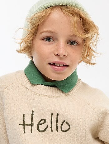 Pull col rond animé