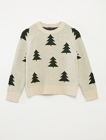 Pull col rond animé