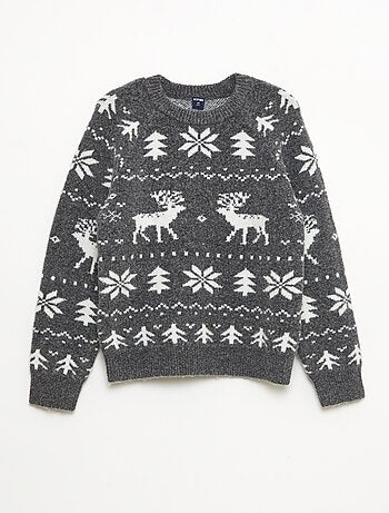 Pull col rond animé