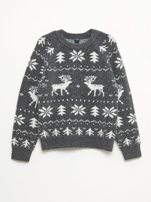 Pull col rond animé - Kiabi