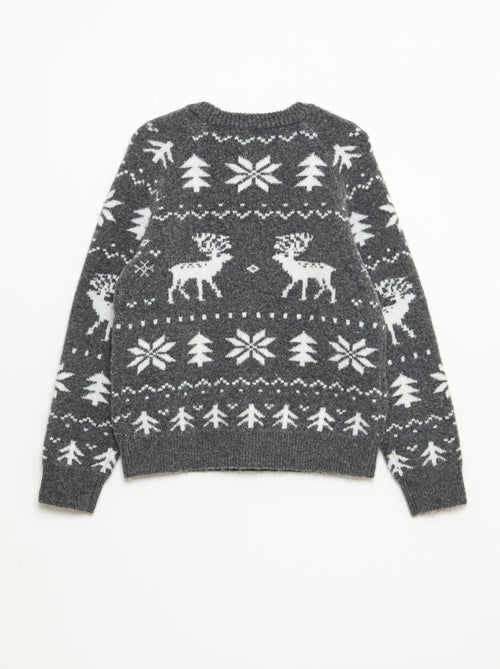 Pull col rond animé - Kiabi