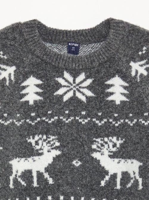 Pull col rond animé - Kiabi