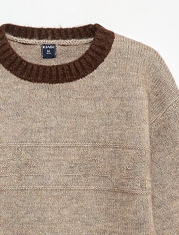 Pull col rond avec frise