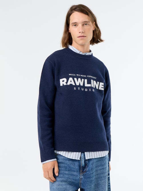 Pull col rond avec inscriptions - Kiabi Pull col rond avec inscriptions - Kiabi
