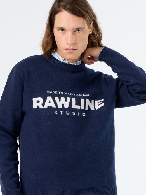 Pull col rond avec inscriptions - Kiabi Pull col rond avec inscriptions - Kiabi