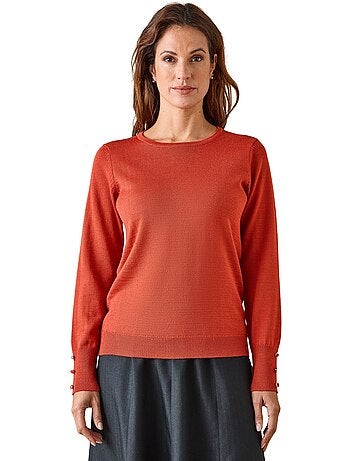 Pull col rond avec laine mérinos - DAXON