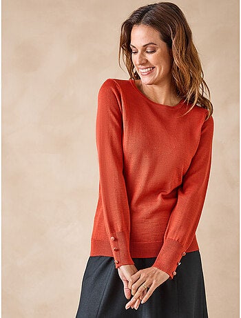 Pull col rond avec laine mérinos - DAXON