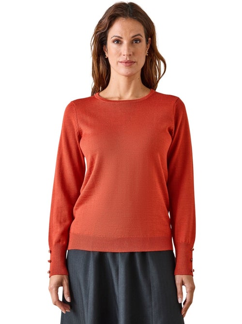 Pull col rond avec laine mérinos - DAXON - Kiabi