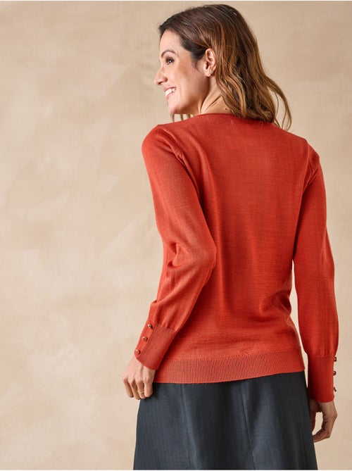 Pull col rond avec laine mérinos - DAXON - Kiabi