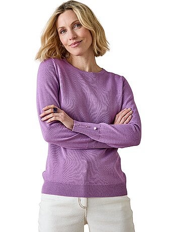 Pull col rond avec laine mérinos - DAXON