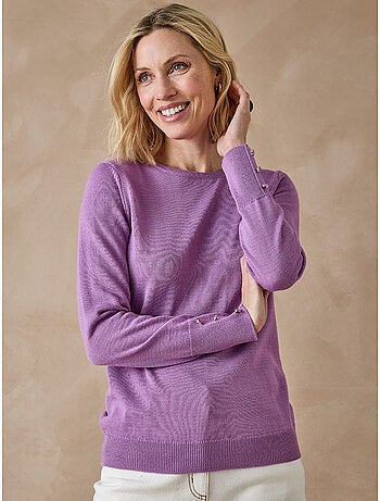 Pull col rond avec laine mérinos - DAXON