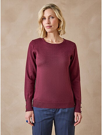 Pull col rond avec laine mérinos